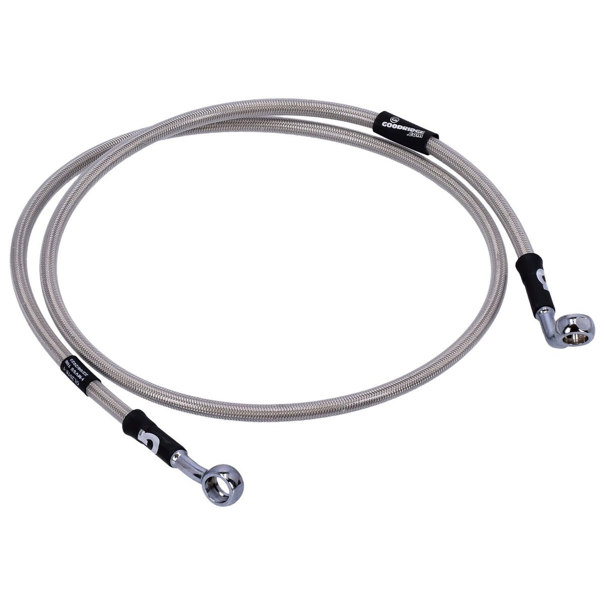 MCS by Goodridge brake line front, stainless clear coated