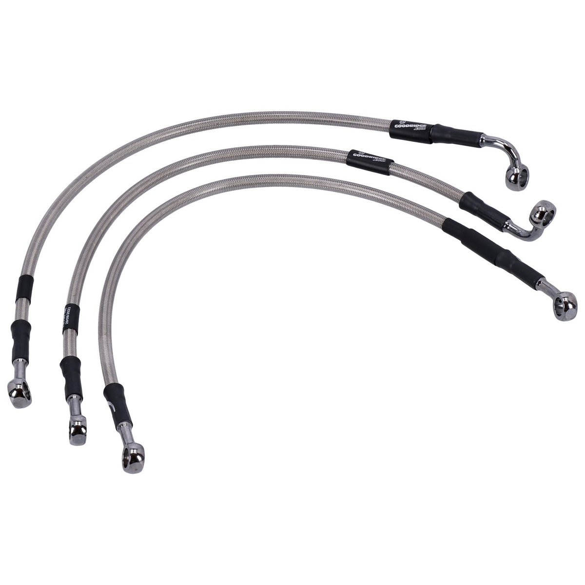 MCS by Goodridge brake line front, stainless clear coated