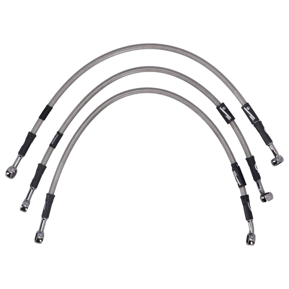 MCS by Goodridge brake line front, stainless clear coated