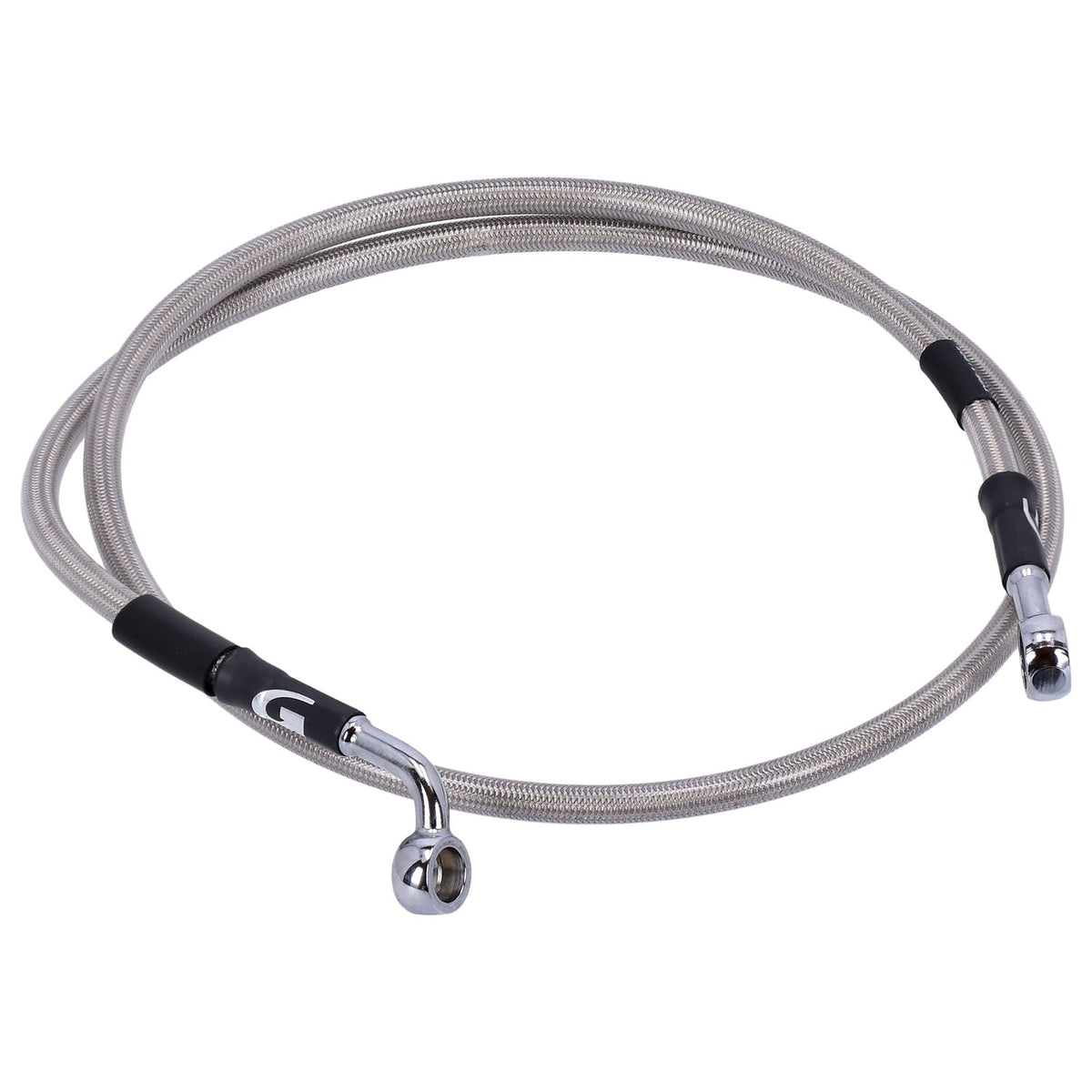MCS by Goodridge brake line front, stainless clear coated