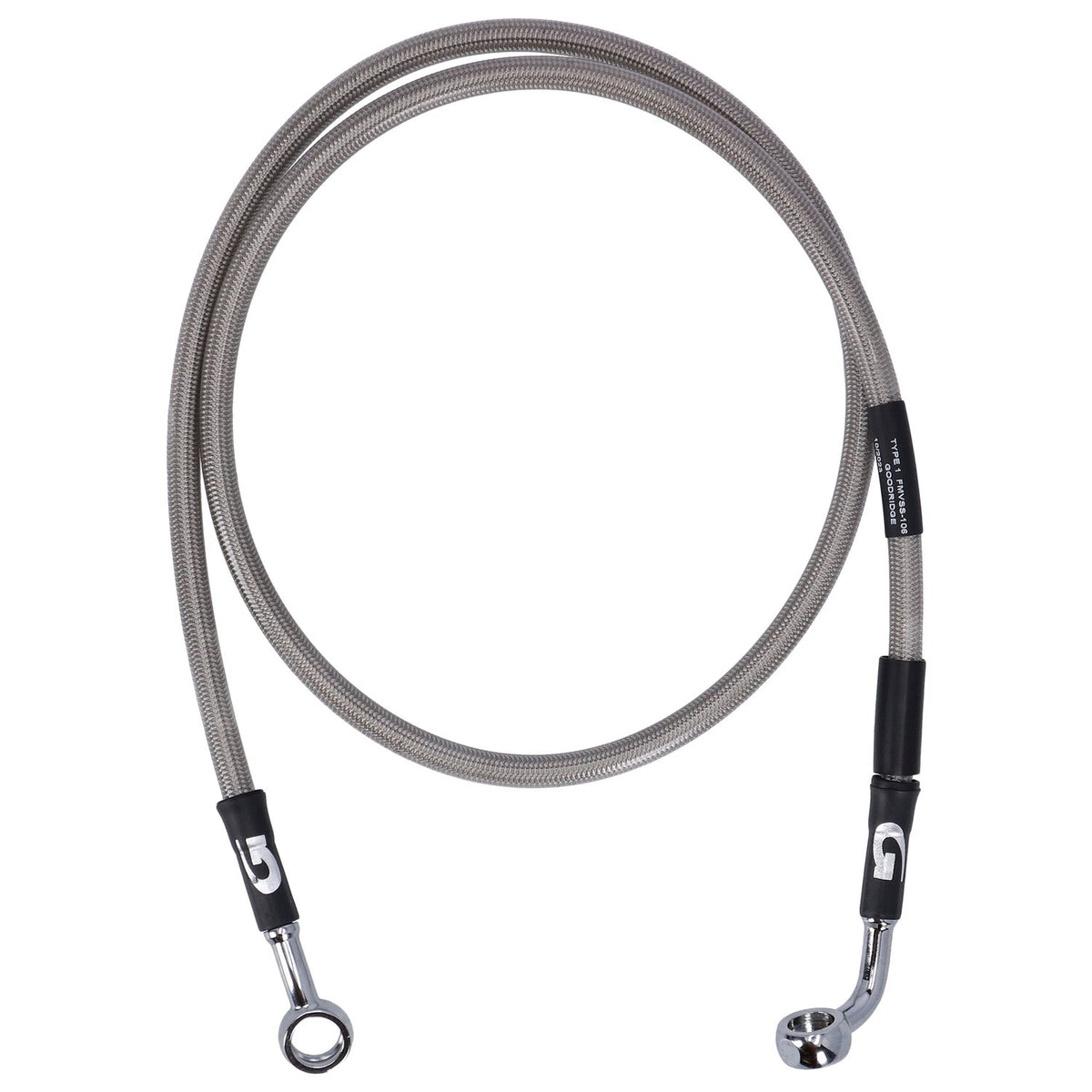 MCS by Goodridge brake line front, stainless clear coated