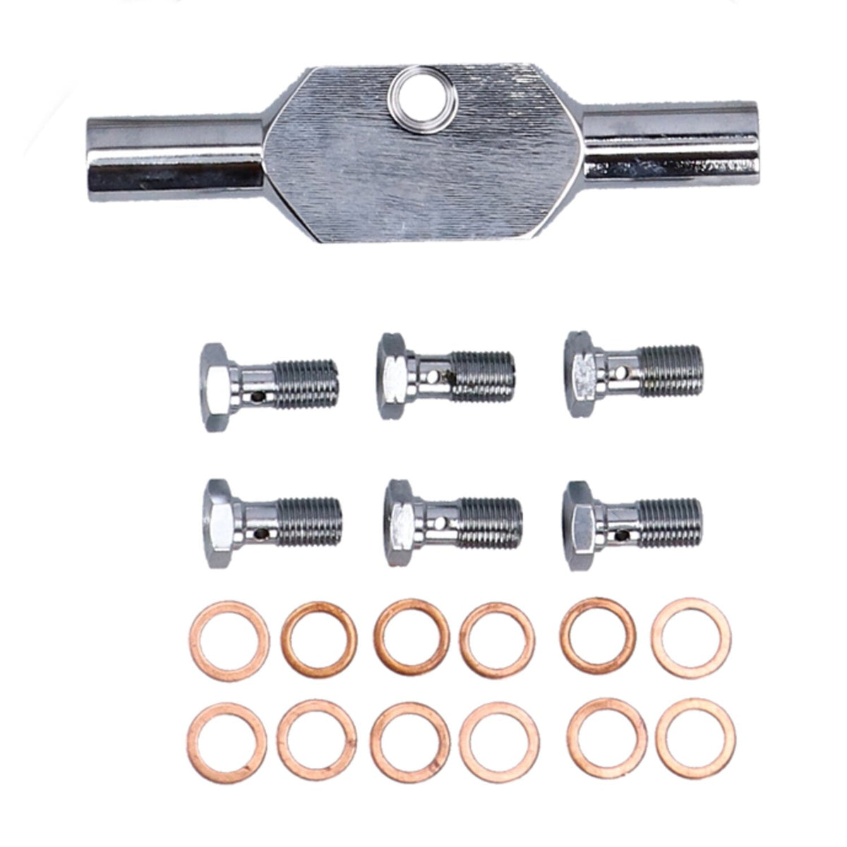 MCS by Goodridge brake line front, stainless clear coated