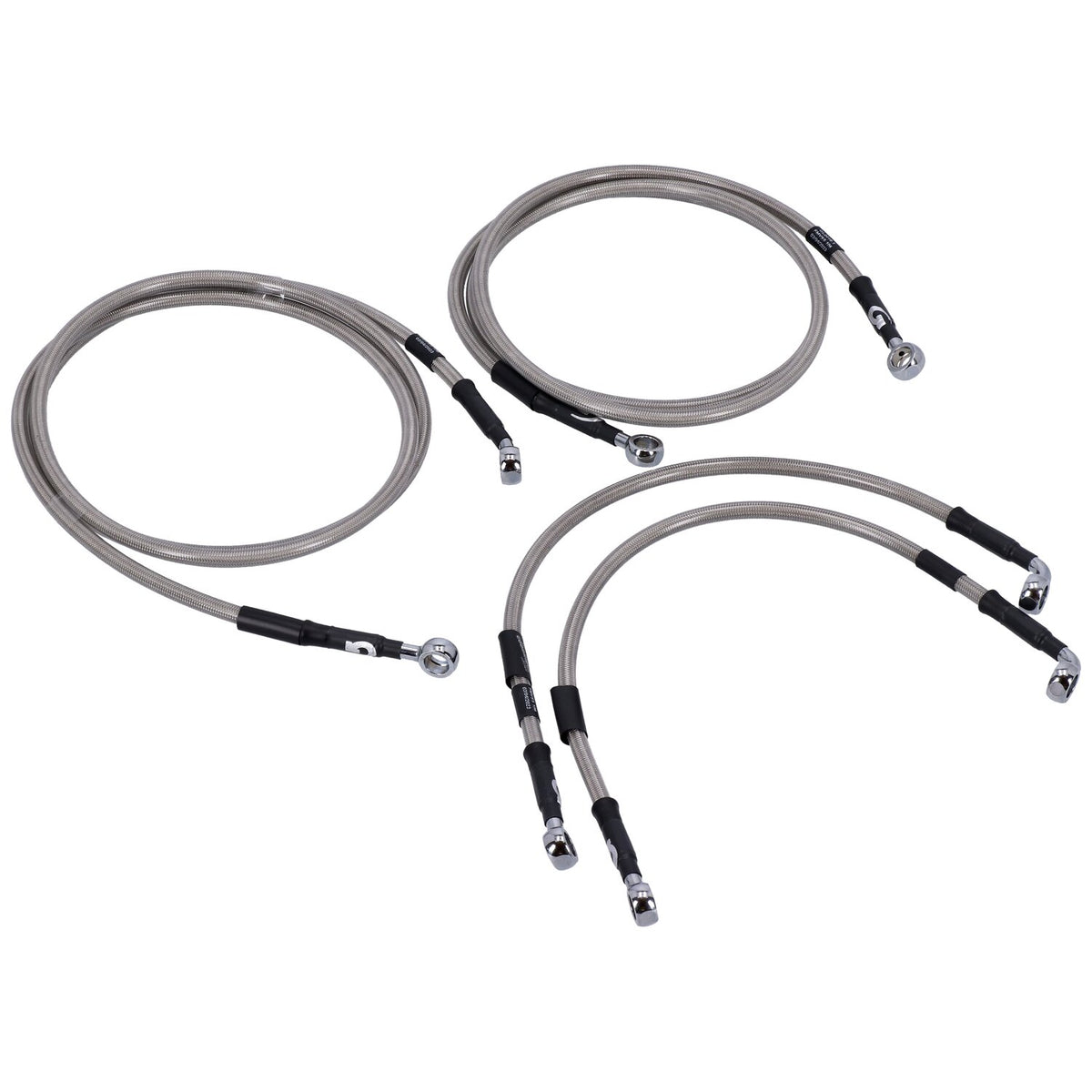 MCS by Goodridge brake line front, stainless clear coated
