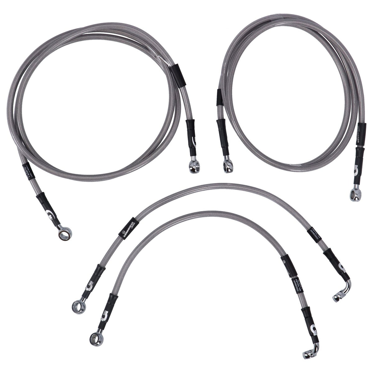 MCS by Goodridge brake line front, stainless clear coated