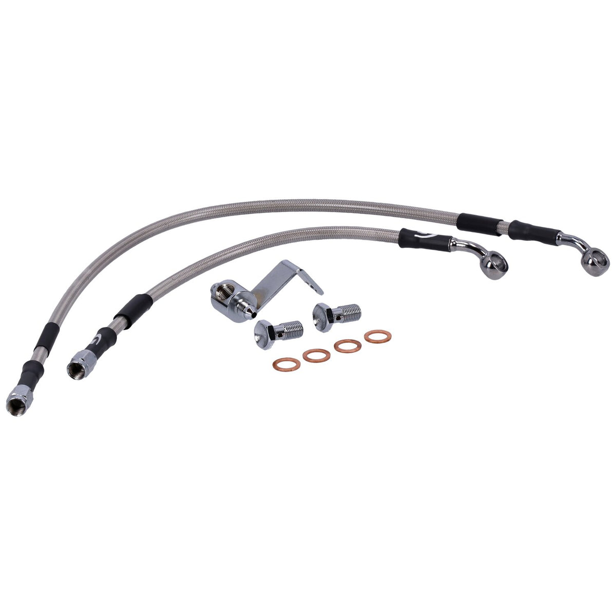 MCS by Goodridge brake line rear, stainless clear coated