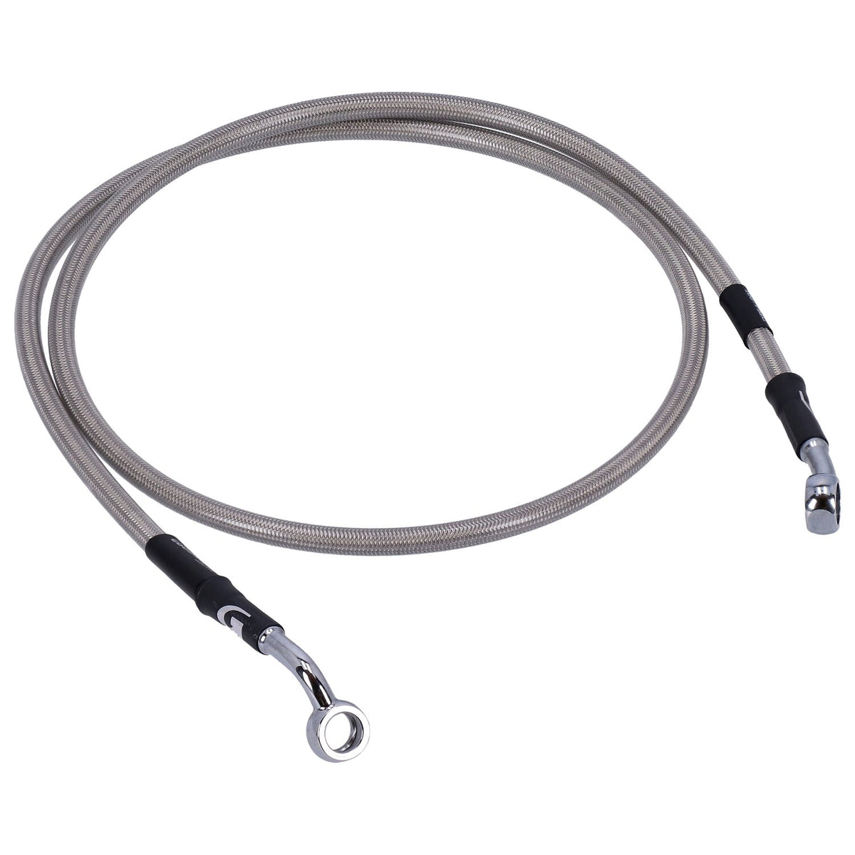 MCS by Goodridge brake line front, stainless clear coated