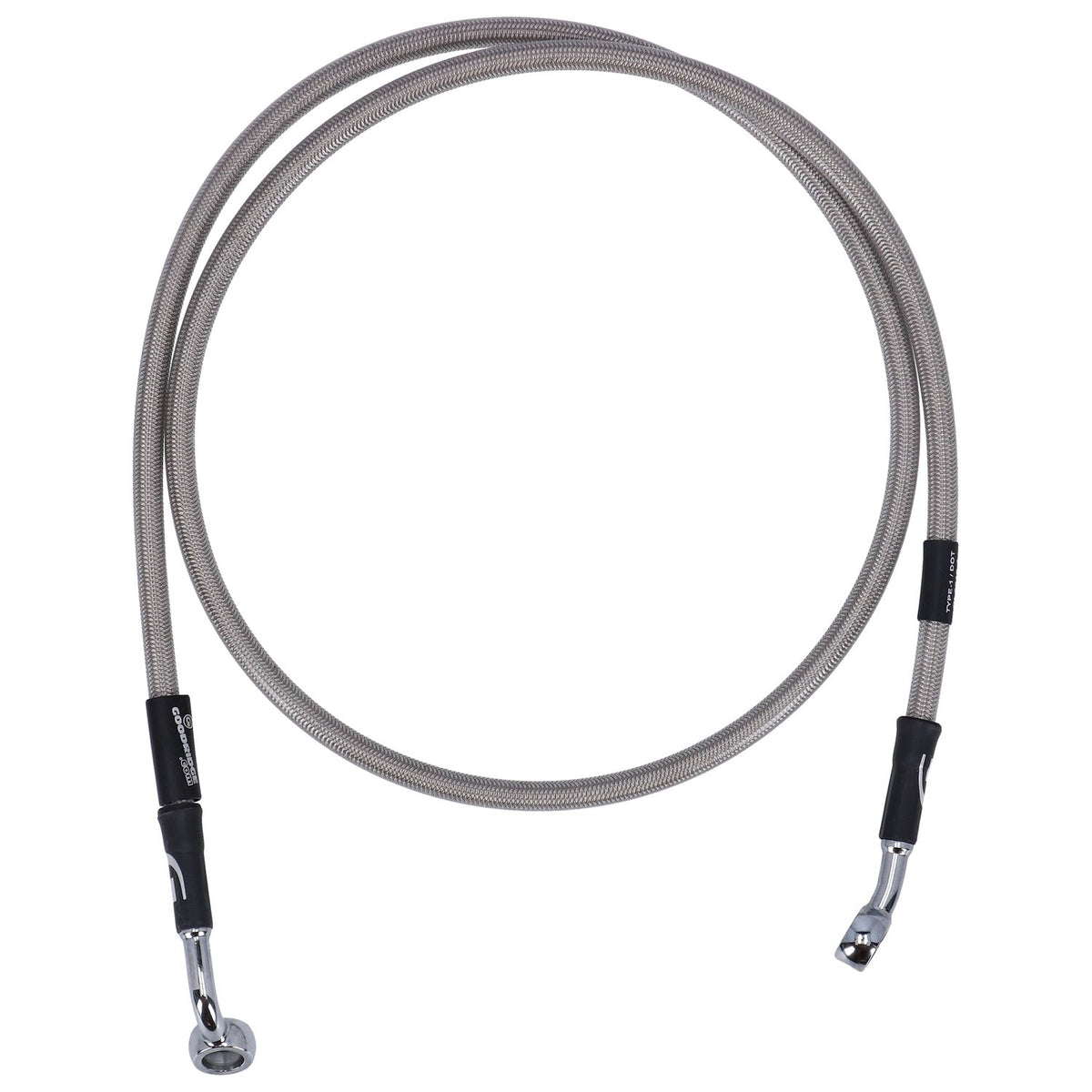 MCS by Goodridge brake line front, stainless clear coated