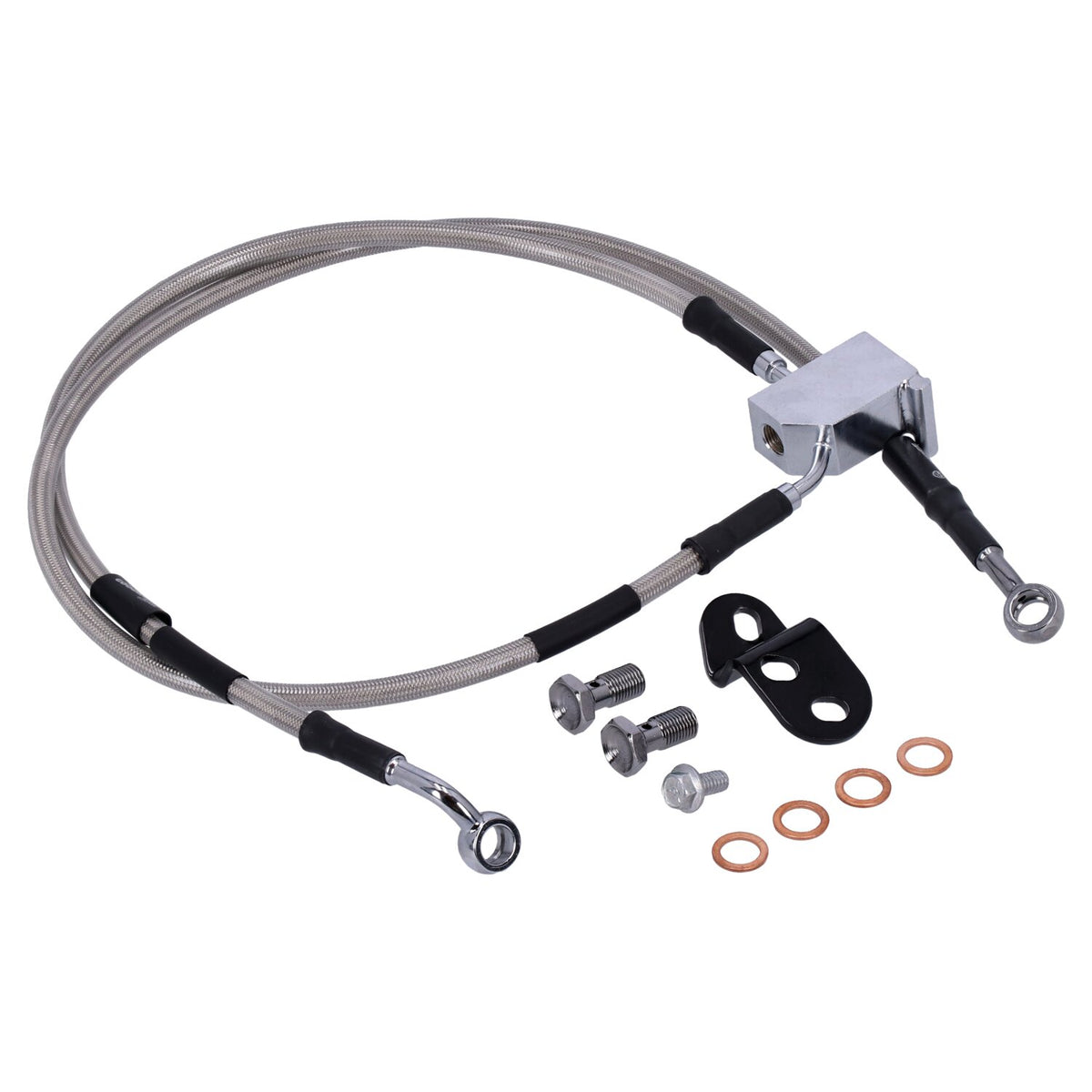 MCS by Goodridge brake line rear, stainless clear coated