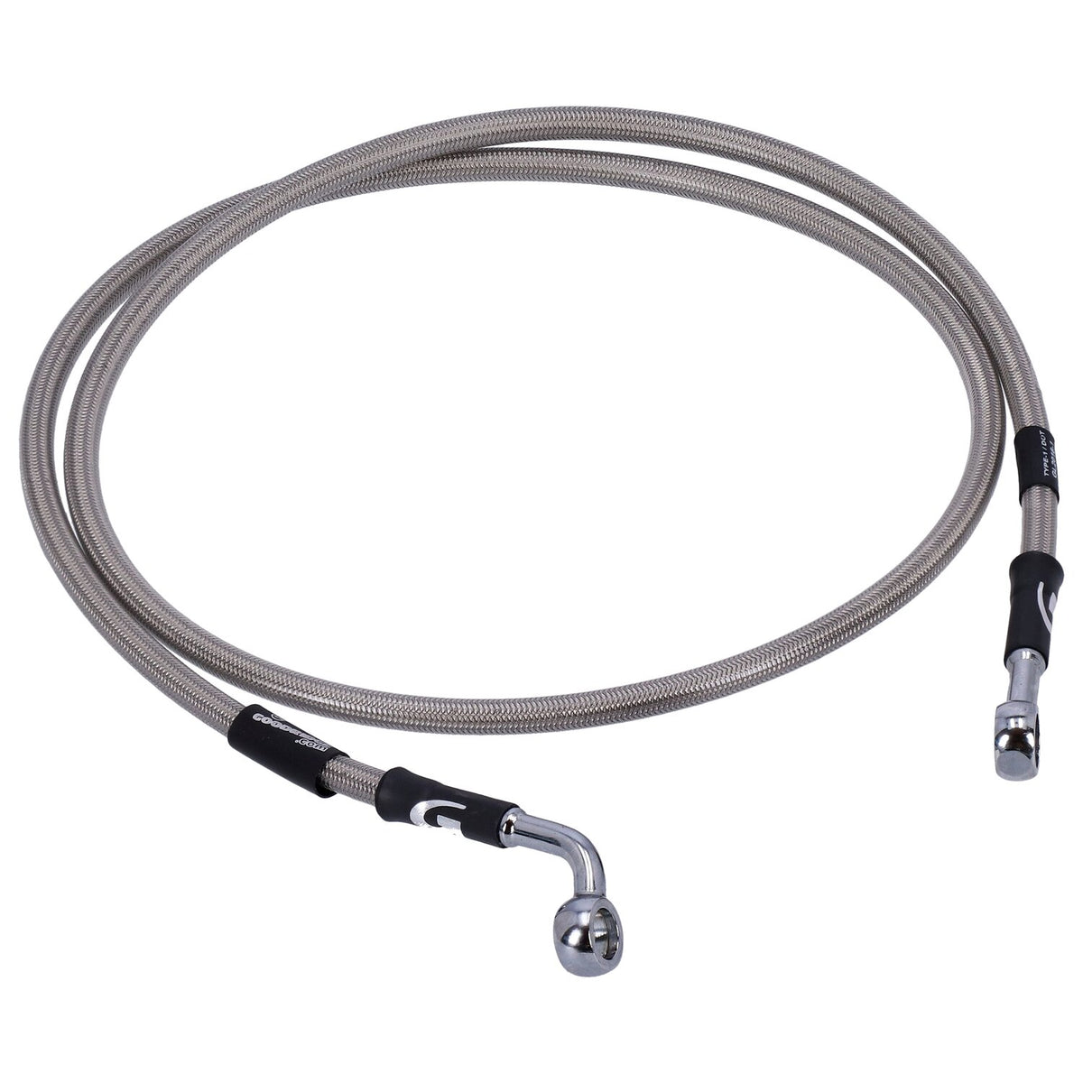 MCS by Goodridge brake line front, stainless clear coated