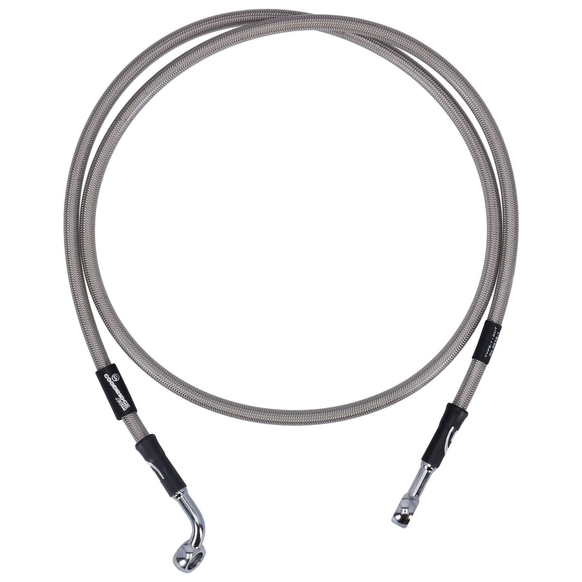 MCS by Goodridge brake line front, stainless clear coated