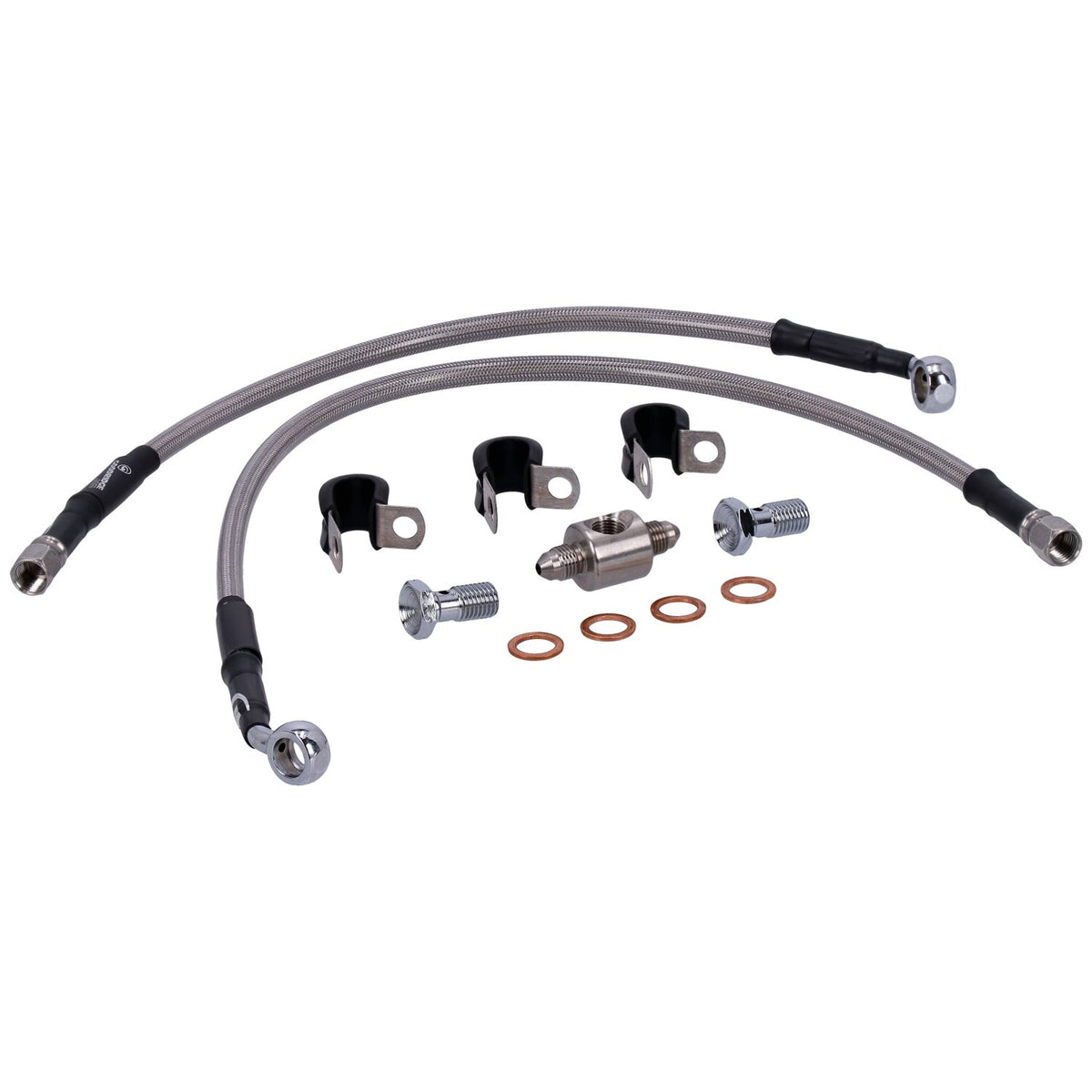 MCS by Goodridge brake line rear, stainless clear coated
