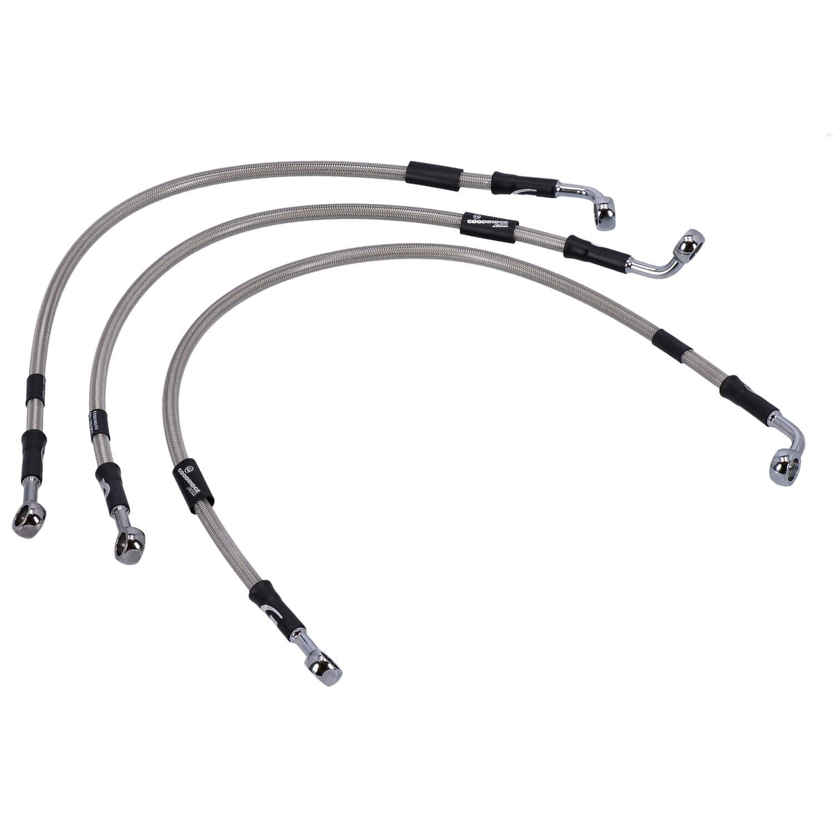 MCS by Goodridge brake line front, stainless clear coated