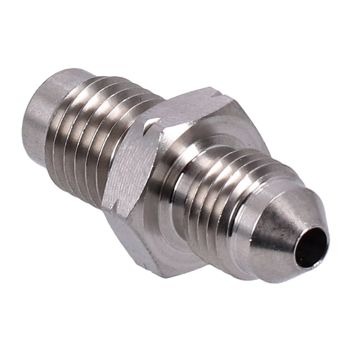 Goodridge adapter fitting, high polished stainless steel