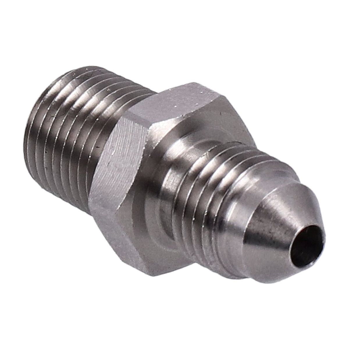 Goodridge adapter fitting, high polished stainless steel