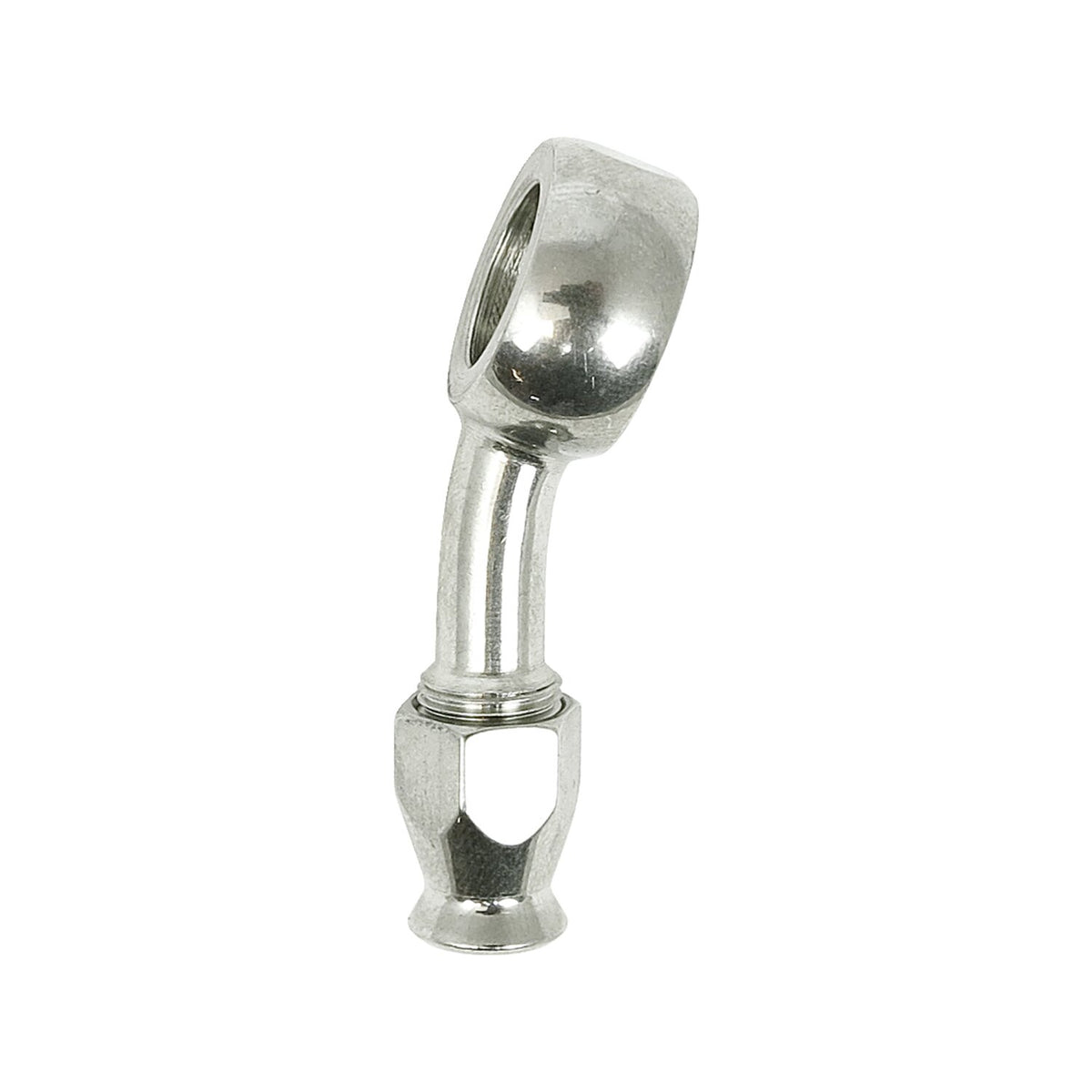 Goodridge, 12mm banjo fitting 20 degree bend. SS