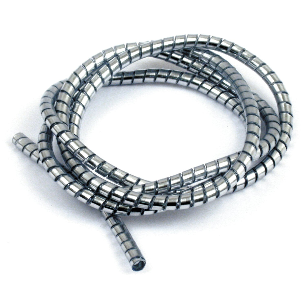 Chrome cable & wire cover, 5ft. (150cm). 6mm id