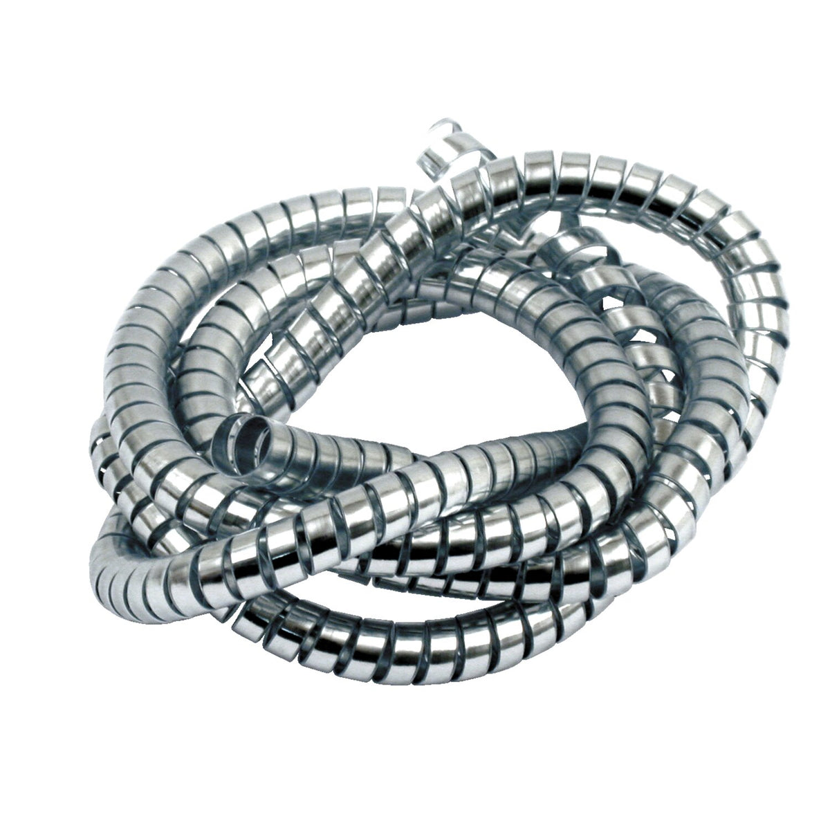 Chrome cable & wire cover, 5ft. (150cm). 10mm id