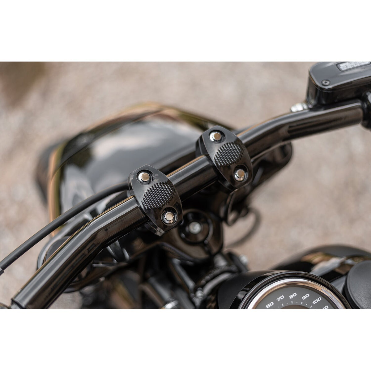 Killer Custom, 3" risers for 1-1/4" bars. Black