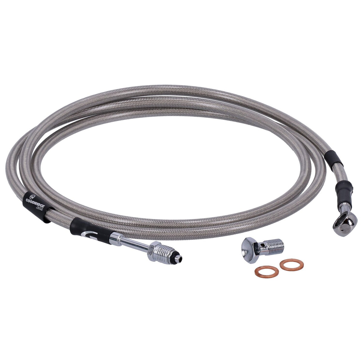 Goodridge hydraulic clutch line kit 69", clear coated