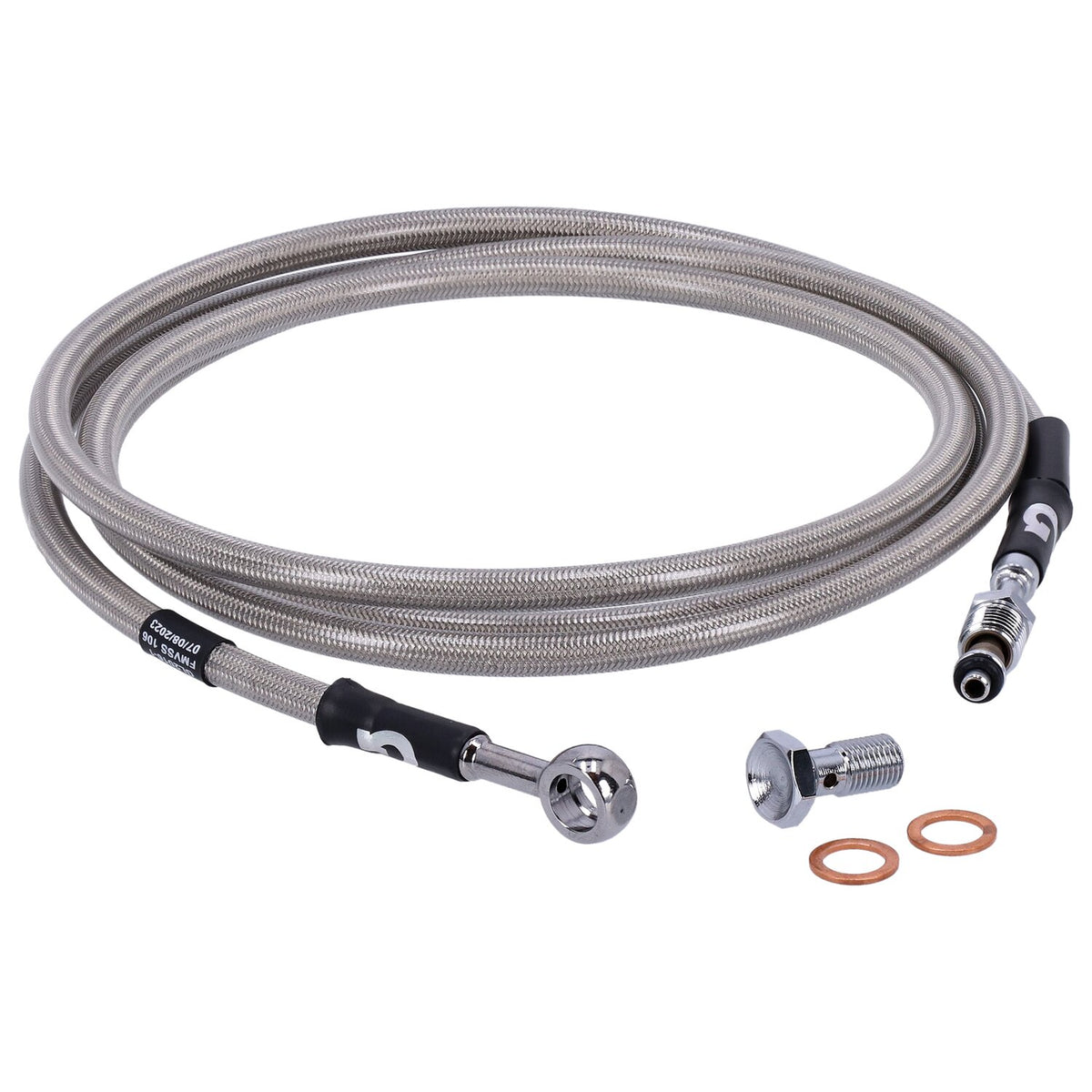 Goodridge hydraulic clutch line kit 77", clear coated