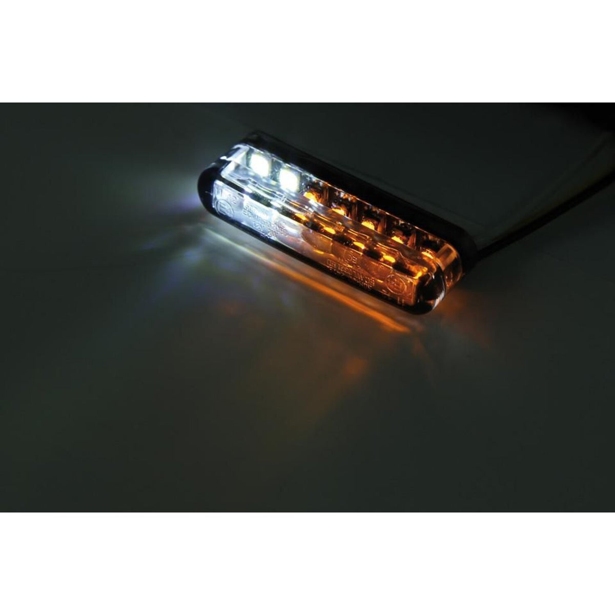 Shorty, LED turn signal / position light. Smoke lens. ECE