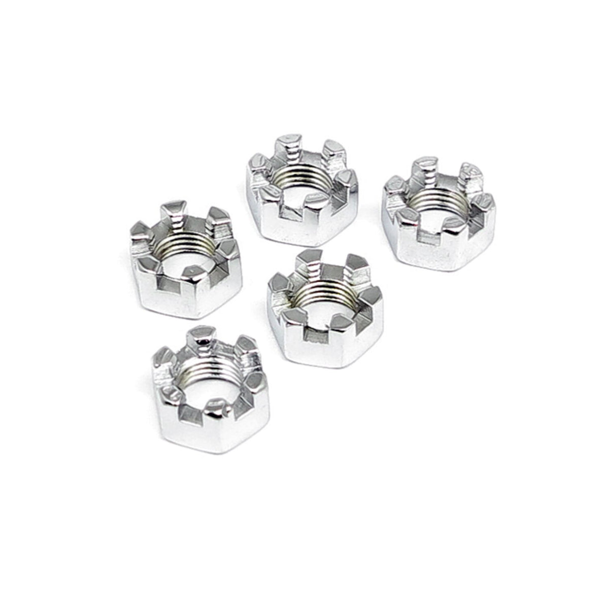 Chrome castle nut, 5/8-18 threaded