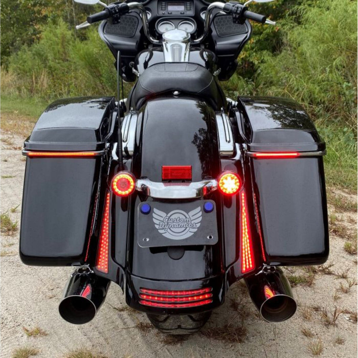 Custom Dynamics, Sequential low profile bag lights. Red