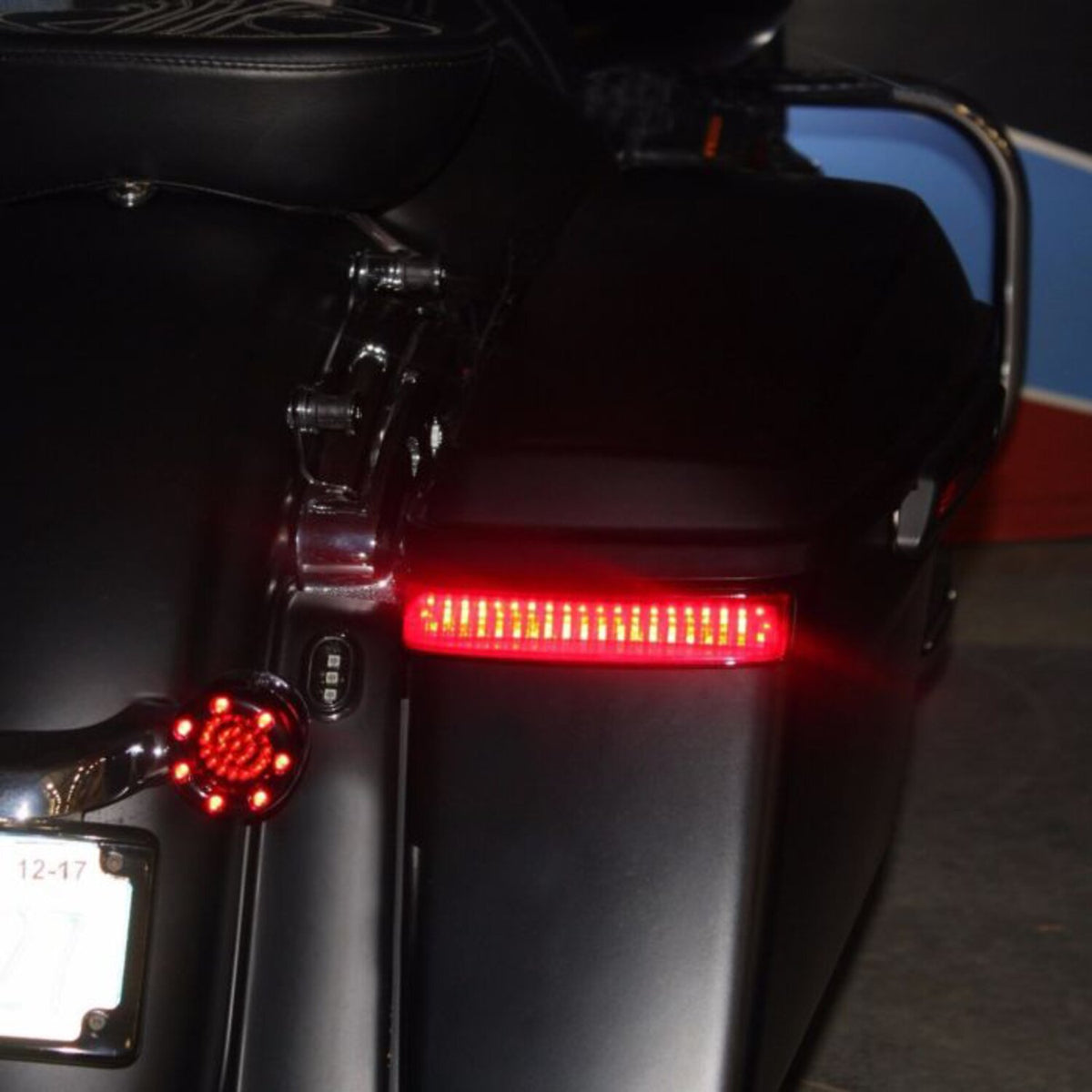 Custom Dynamics, Sequential low profile bag lights. Red