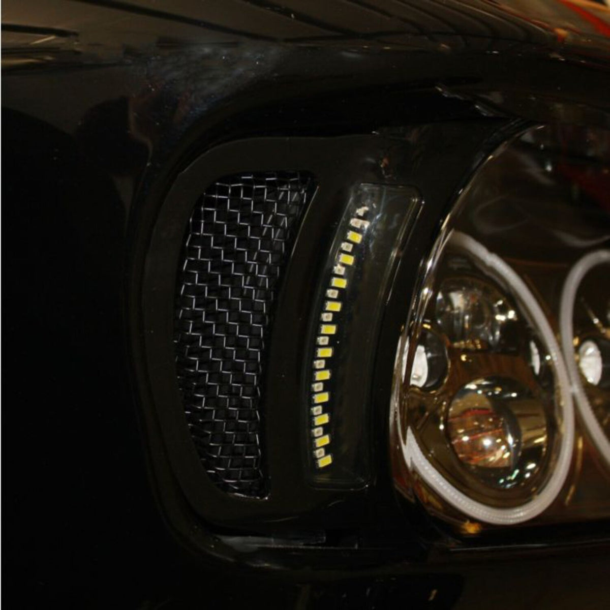 Custom Dynamics, Road Glide LED vent inserts. Black