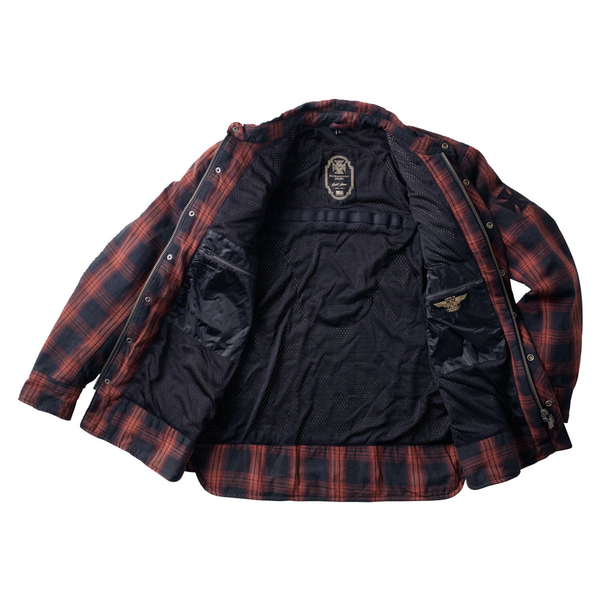 WCC Austin Kevlar riding shirt red/black