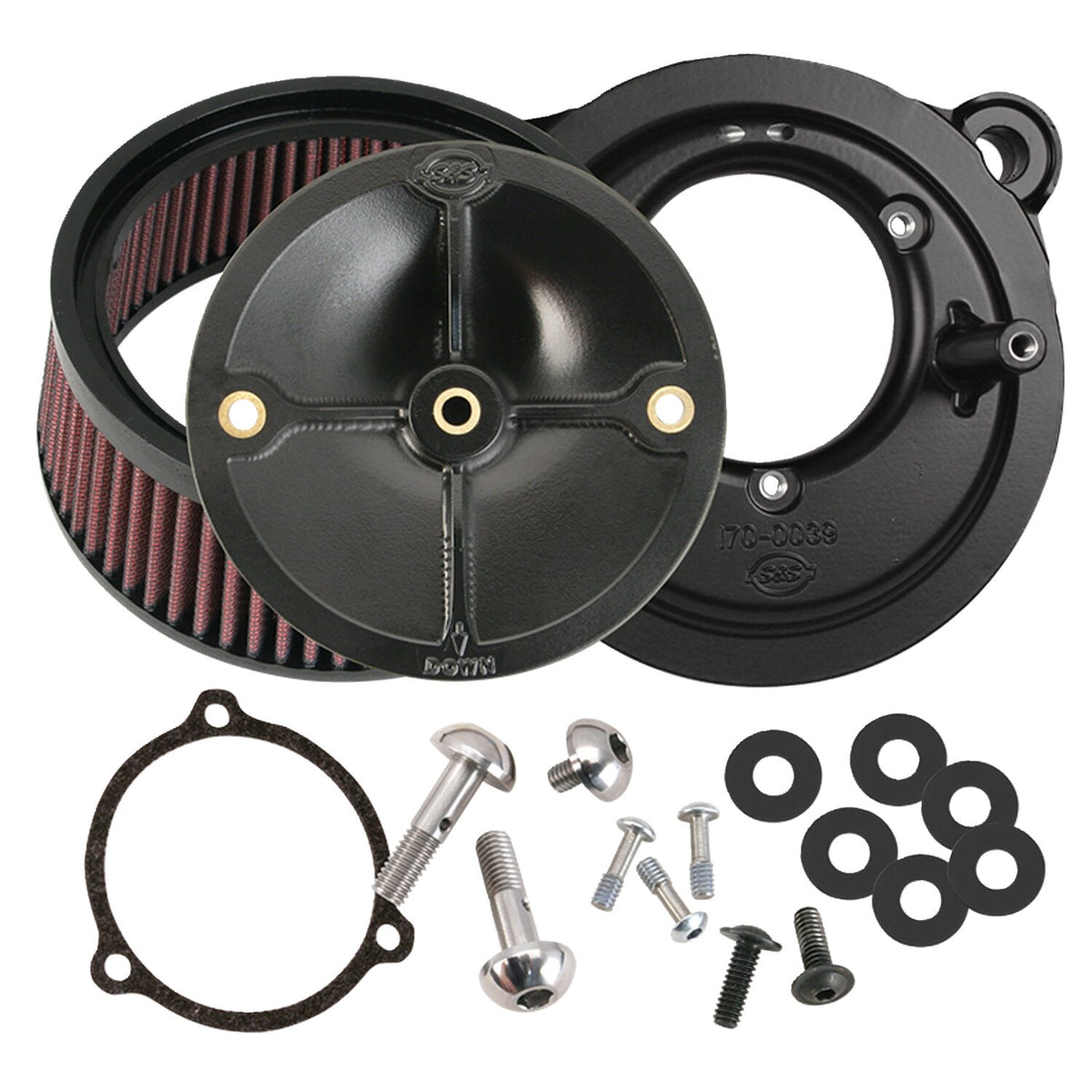 S&S, Stealth air cleaner kit. For 58mm S&S throttle body