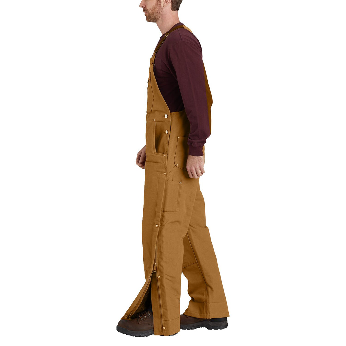Carhartt Duck insulated bib overall carhartt brown