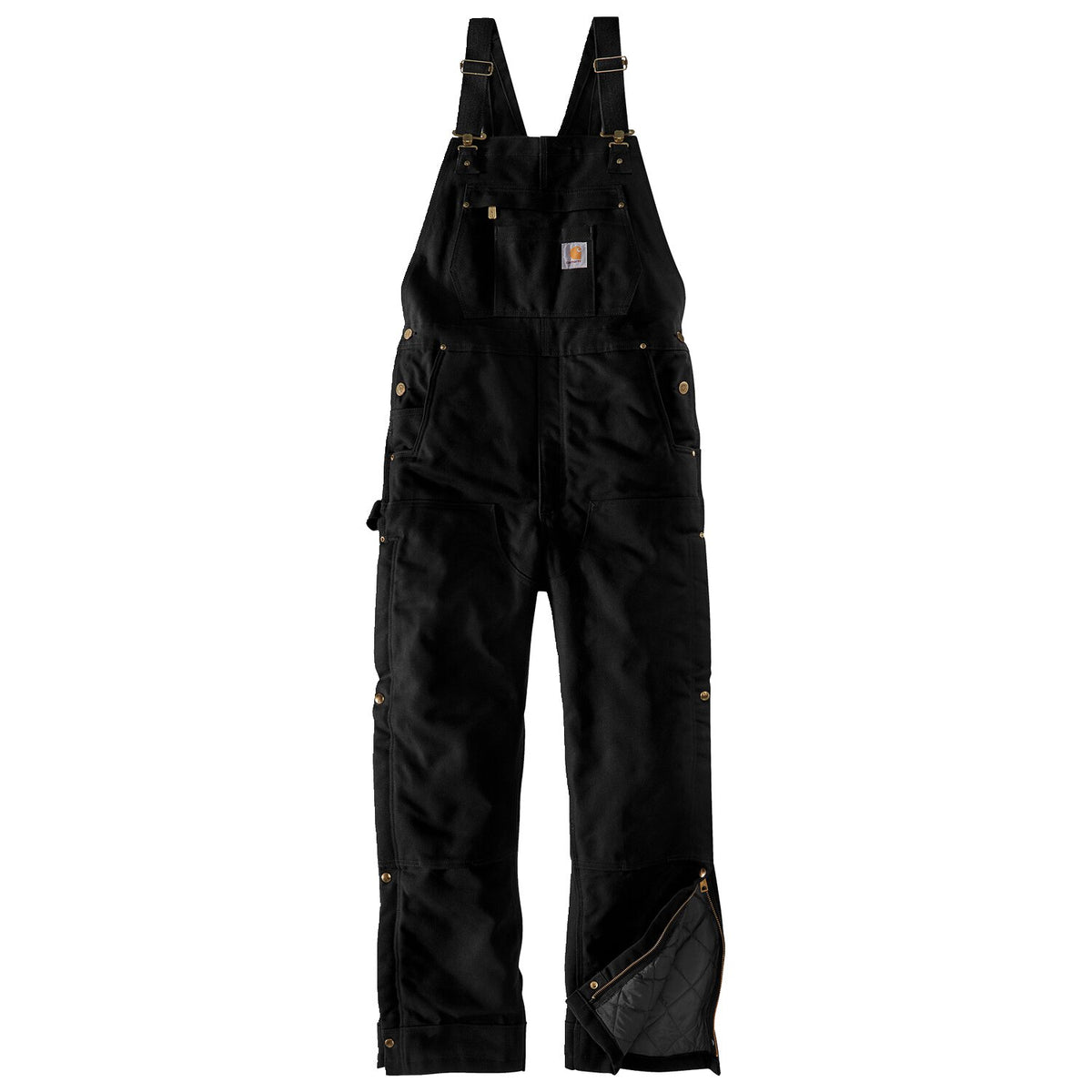 Carhartt Duck insulated bib overall black