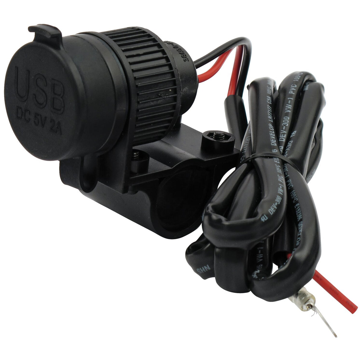 Handlebar mounted USB charger