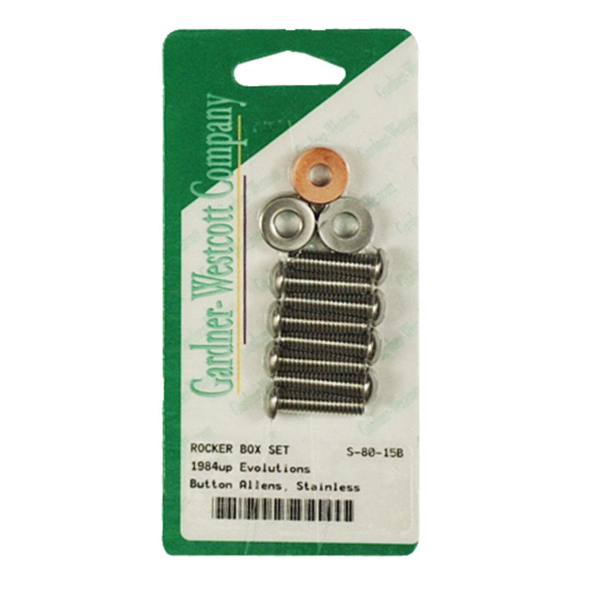 GW, rocker box top bolt kit. Buttonhead, stainless