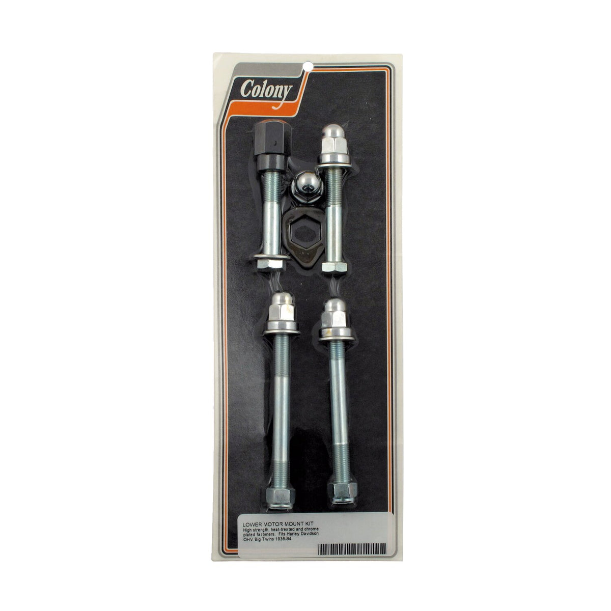 Colony, motor mount bolt kit. Acorn. Lower