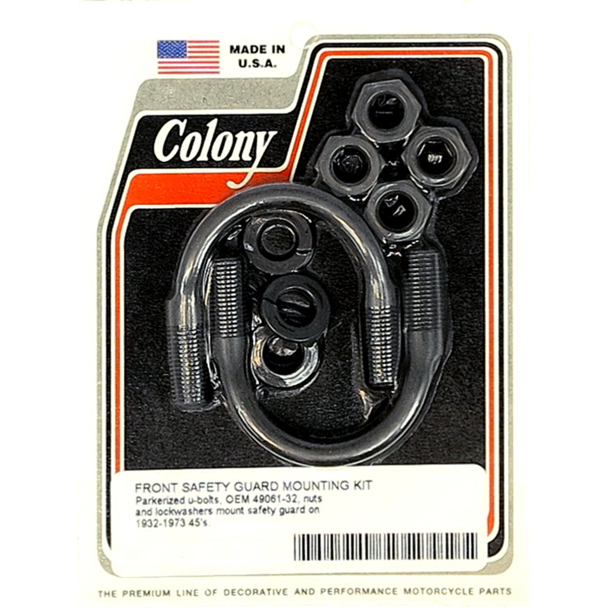 Colony, engine guard U-bolt mount kit. Front
