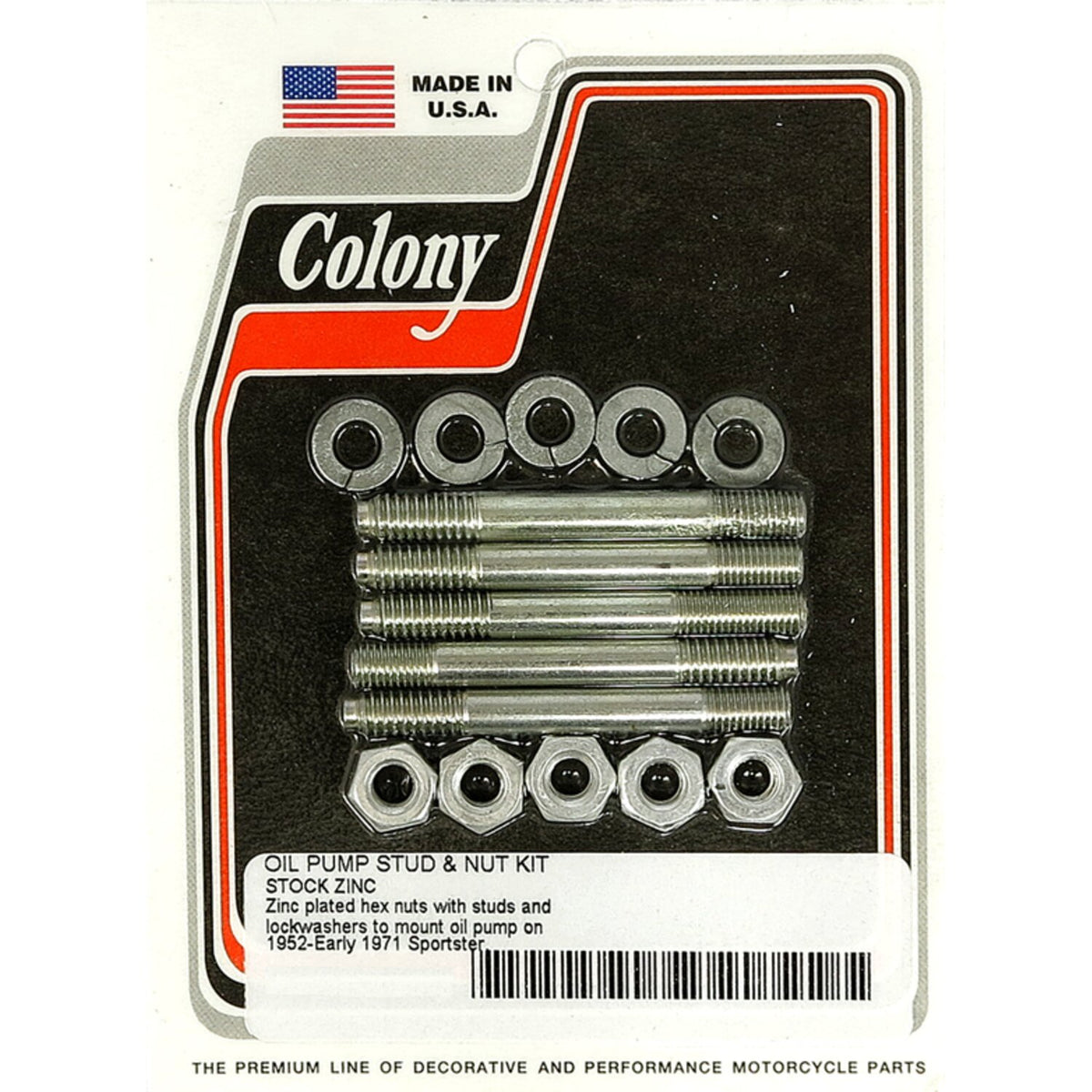 Colony, oil pump mount kit OEM style. Zinc