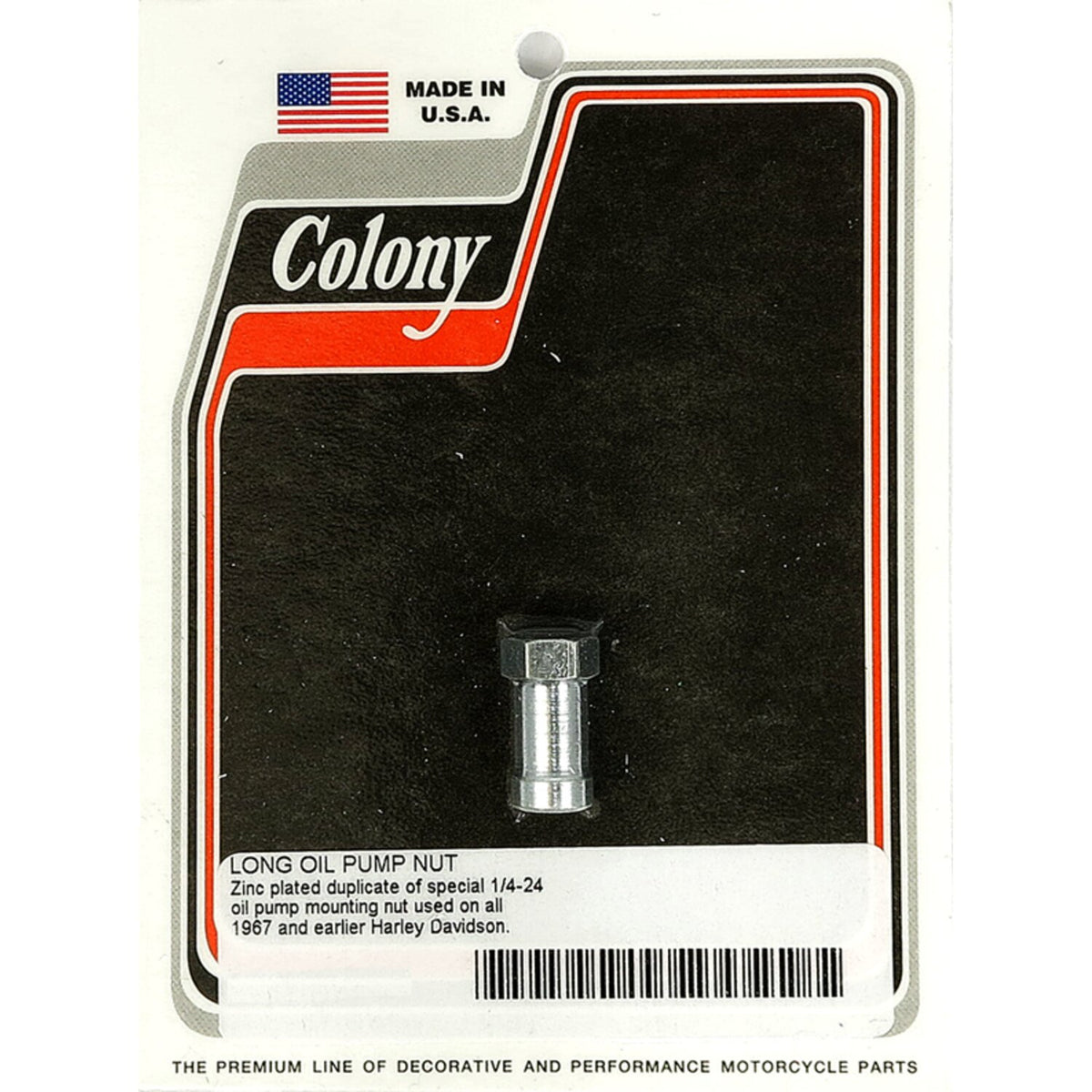 Colony oil pump nut, early style