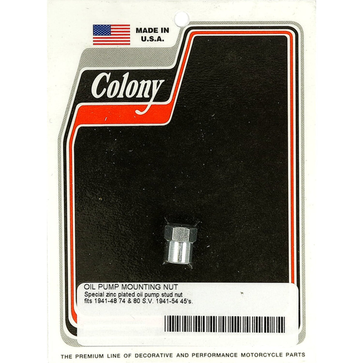 Colony oil pump nut, early style