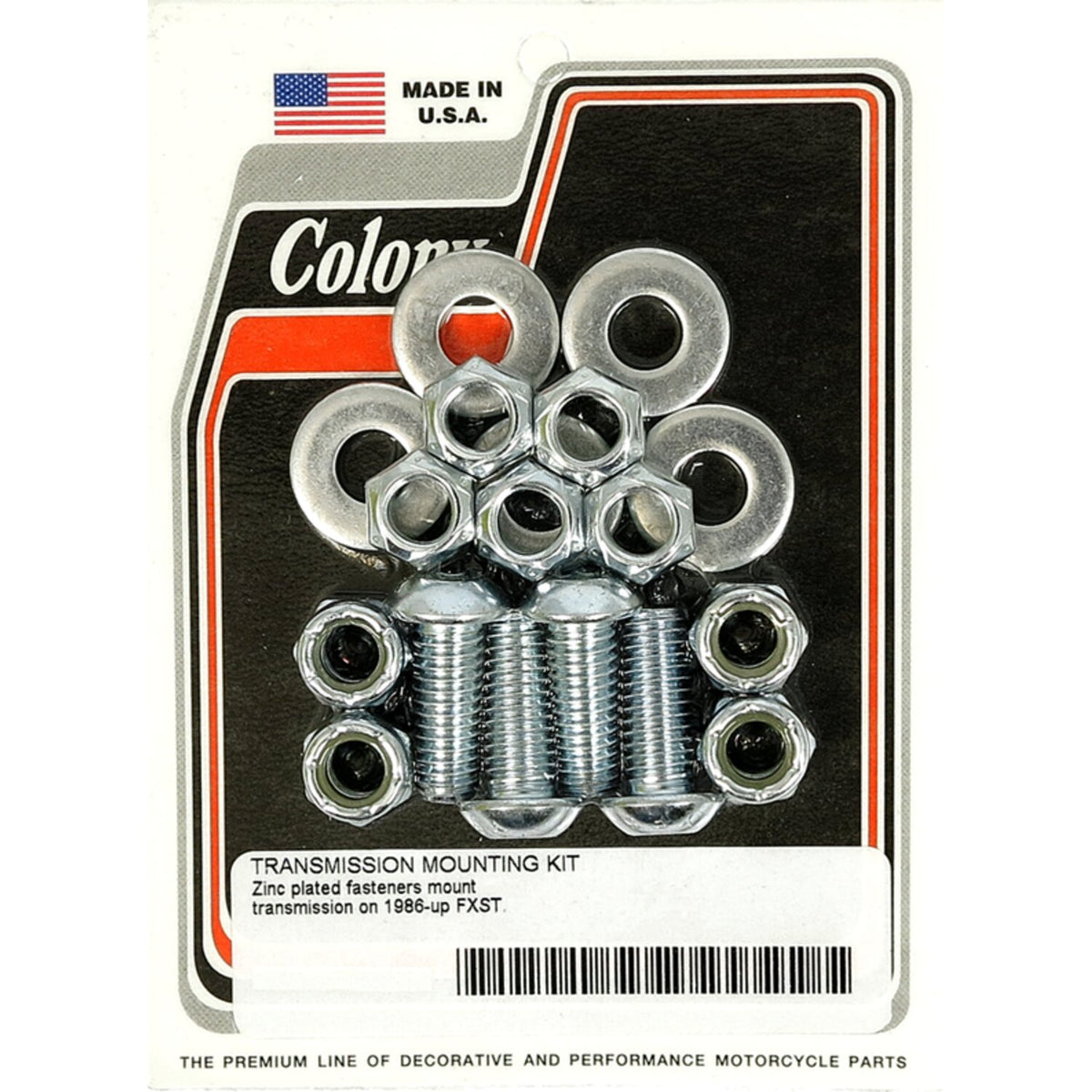 Colony, transmission mount kit. Zinc