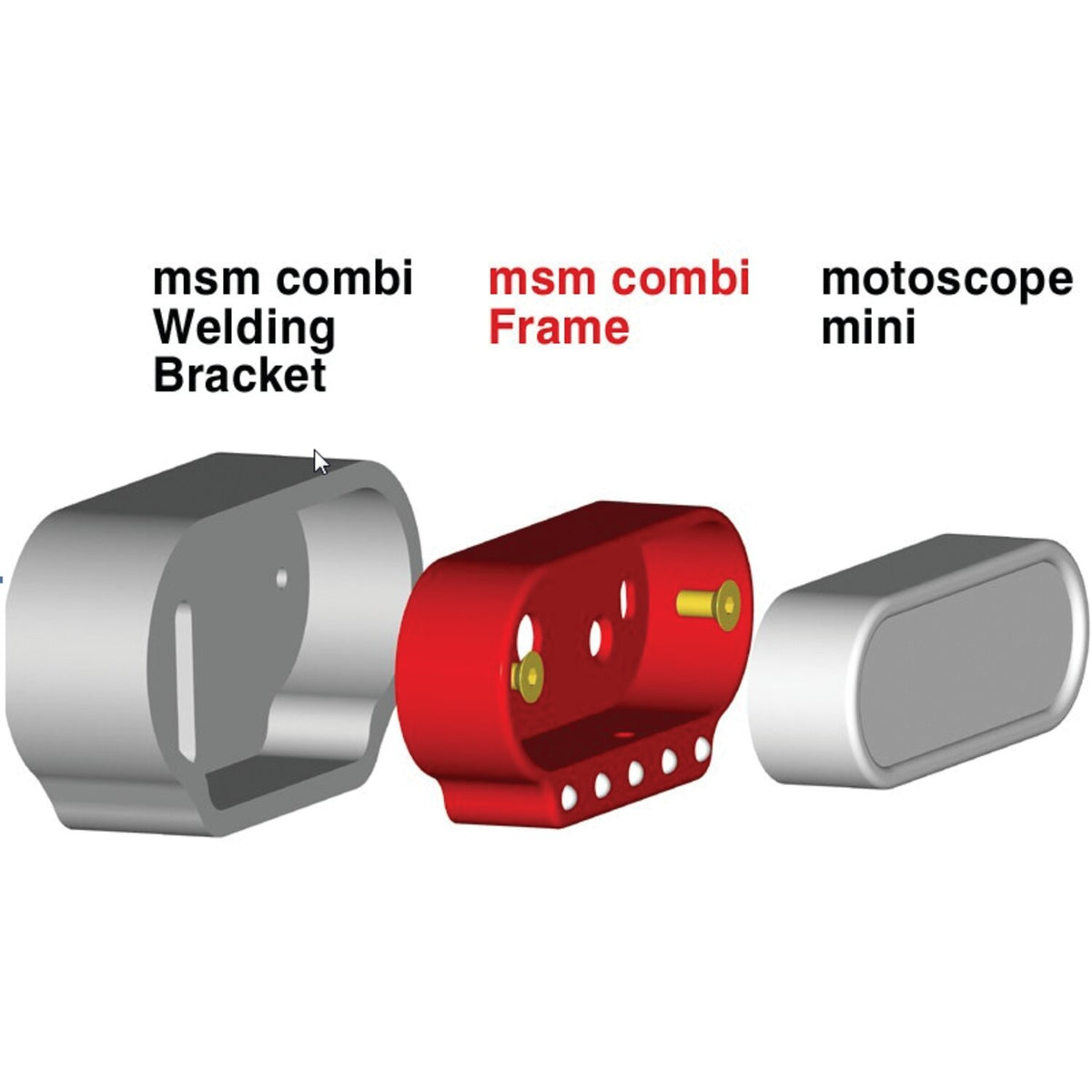 Motogadget, MSM Combi Frame with indicator lights. Polished