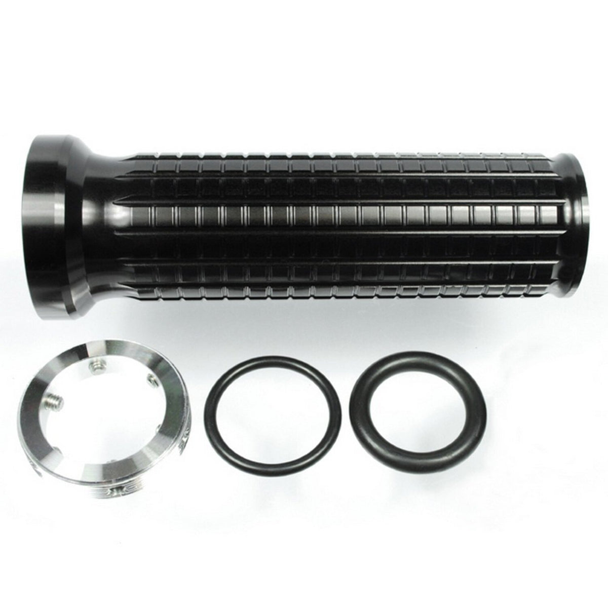 Motogadget, mo.grip aluminum handlebar grip set. Black