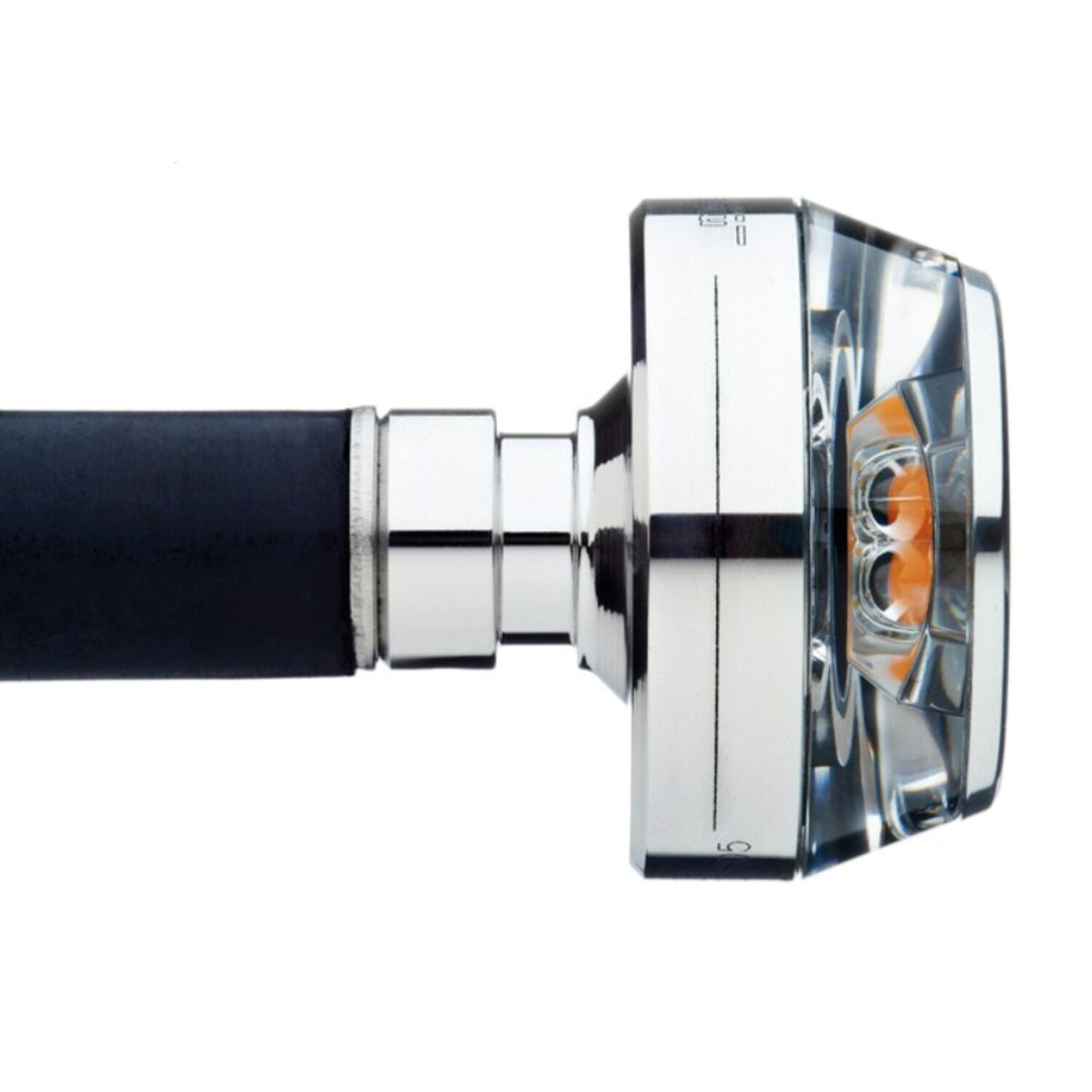 Motogadget, mo.blaze disc LED turn signal. Polished, right