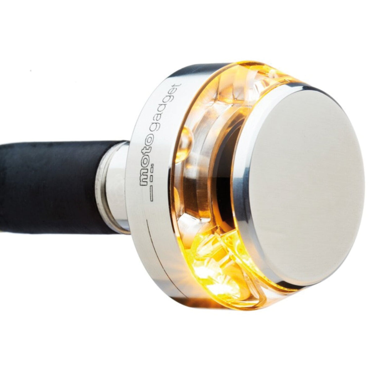 Motogadget, mo.blaze disc LED turn signal. Polished, right