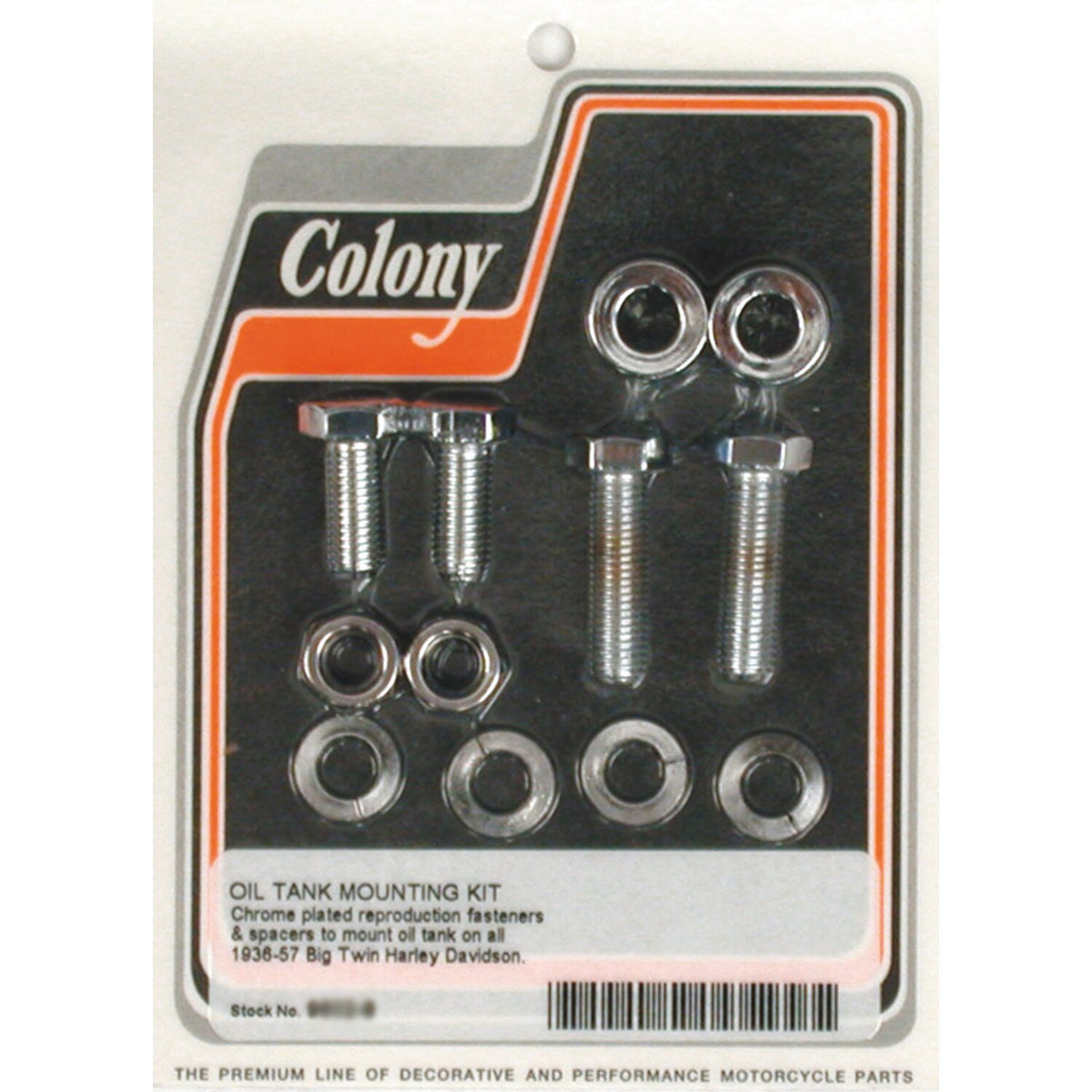 Colony, oil tank mount kit. Chrome