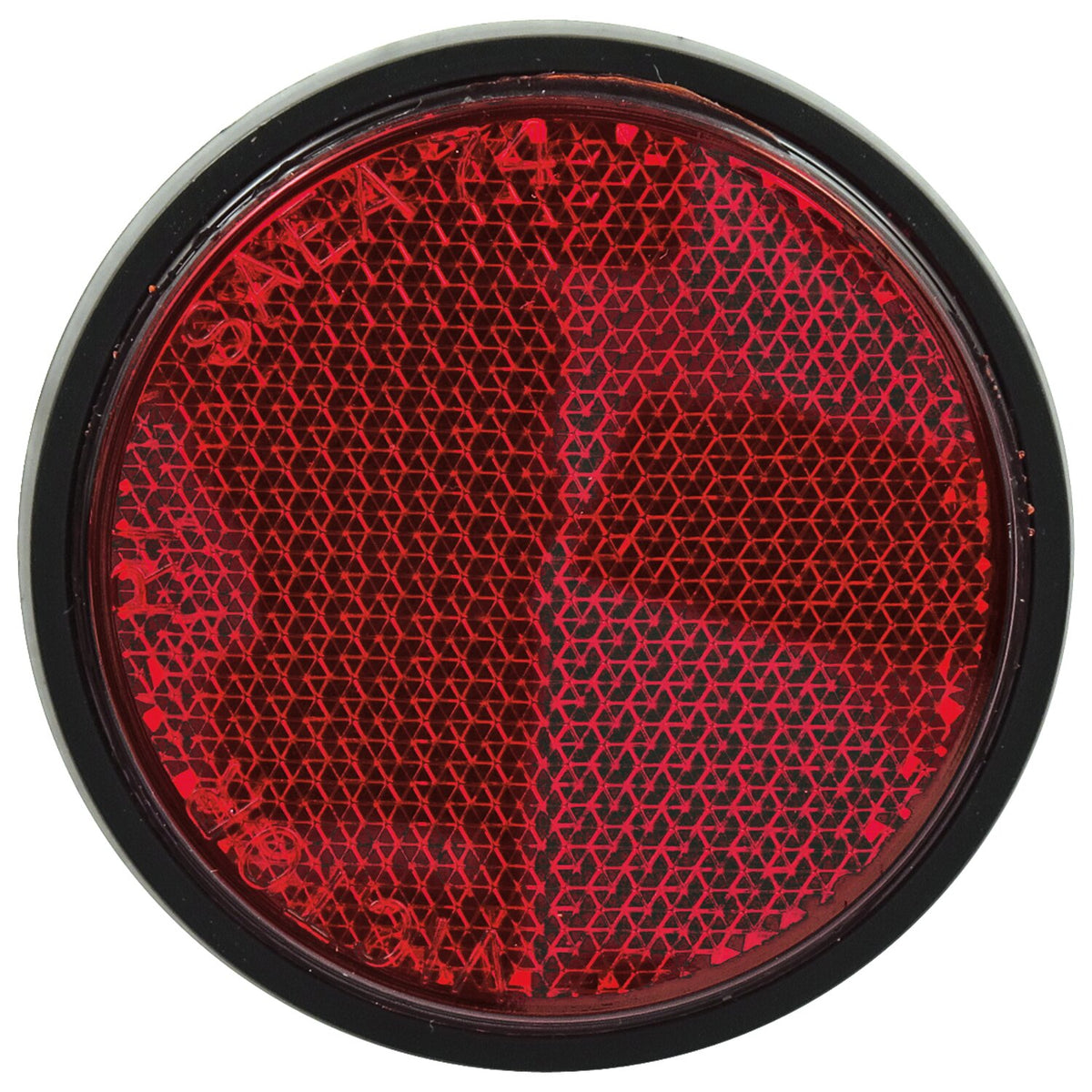 Chris Products, reflector. Round 2-1/2". Red