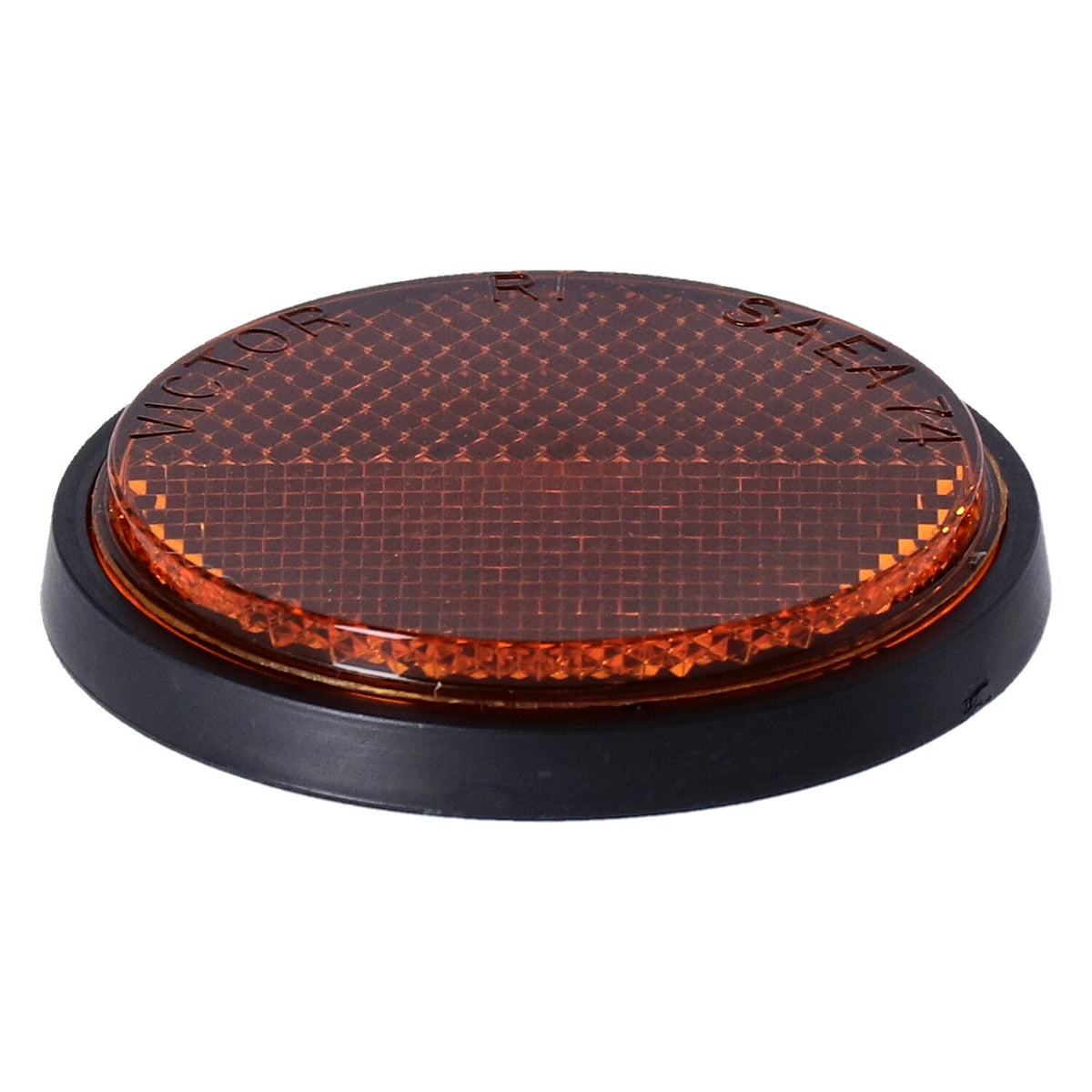 Chris Products, reflector. Round 2-1/2". Amber