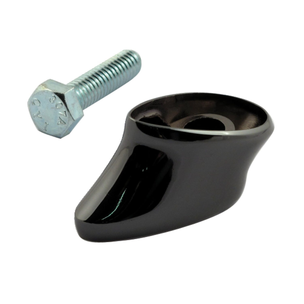Chris Products, turn signal support. Black nickel