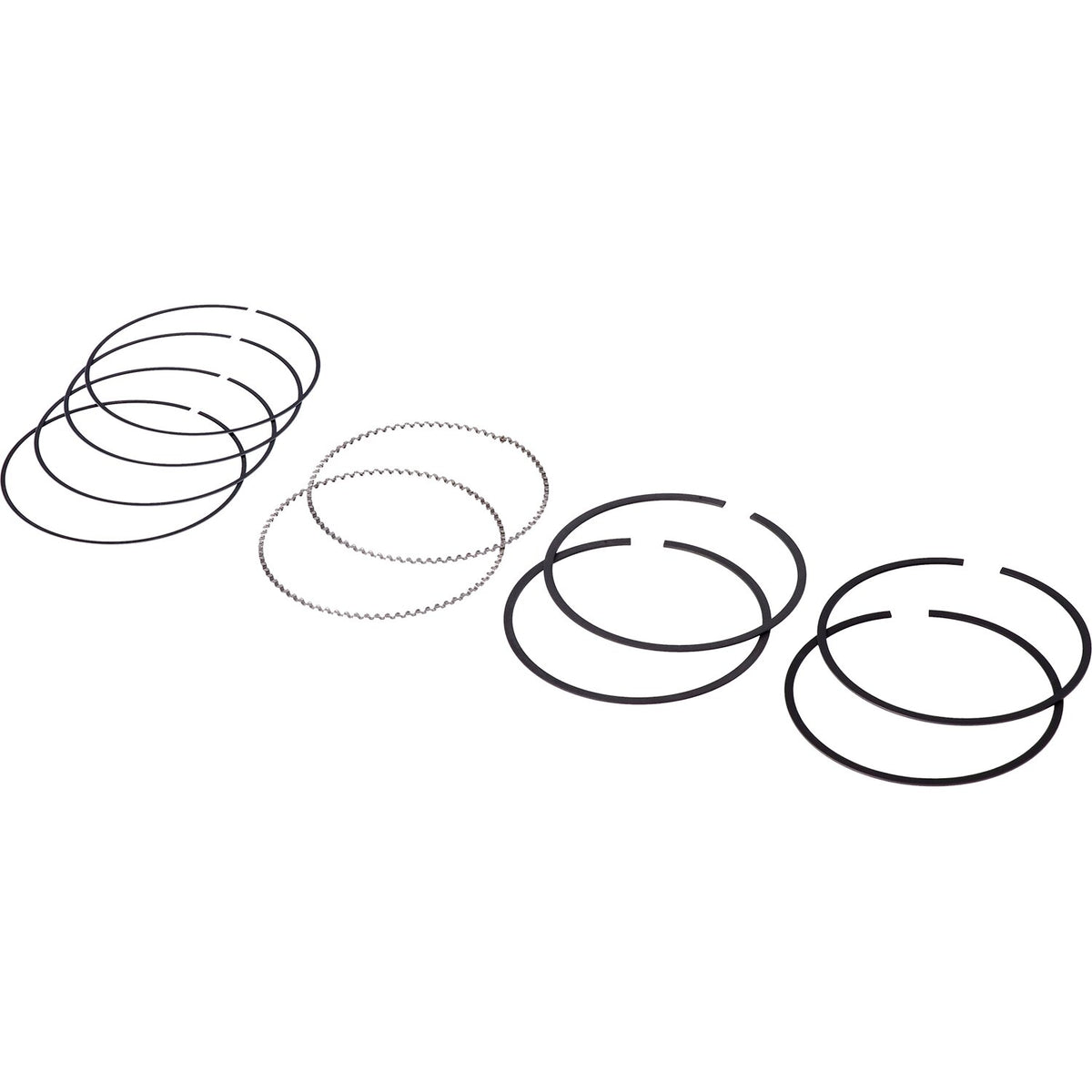 Hastings, 107" M8 chrome piston ring set. STD